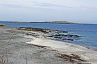 Scord beach with Horse Island in the distance